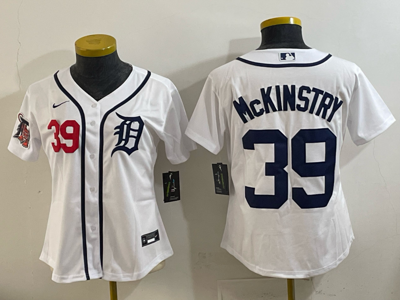 Women Detroit Tigers #39 McKinstry white 2025 Nike MLB jersey 003
